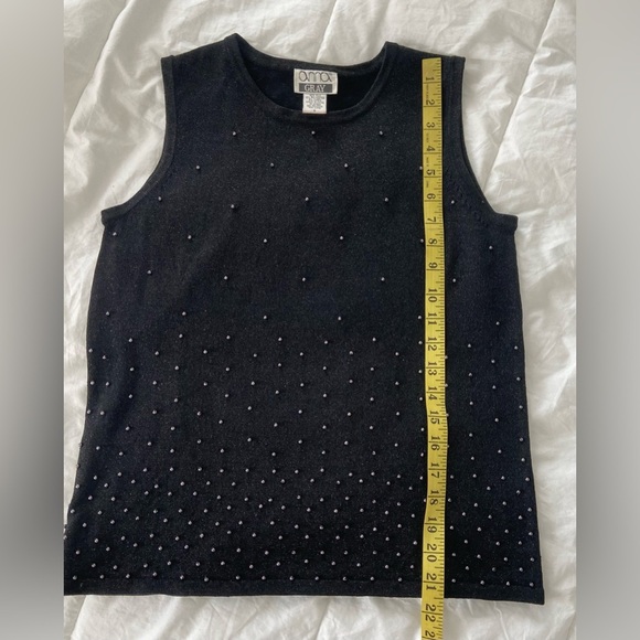 Vintage silk blend beaded tank top size S - Picture 6 of 7